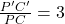 \frac{P'C'}{PC}=3
