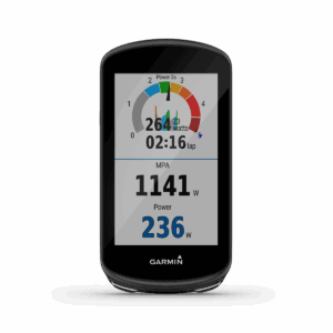 Ciclocomputador con potenciómetro. Fonte: Garmin.